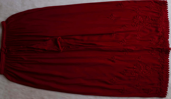 Enaara Maroon Potli Button Rayon set
