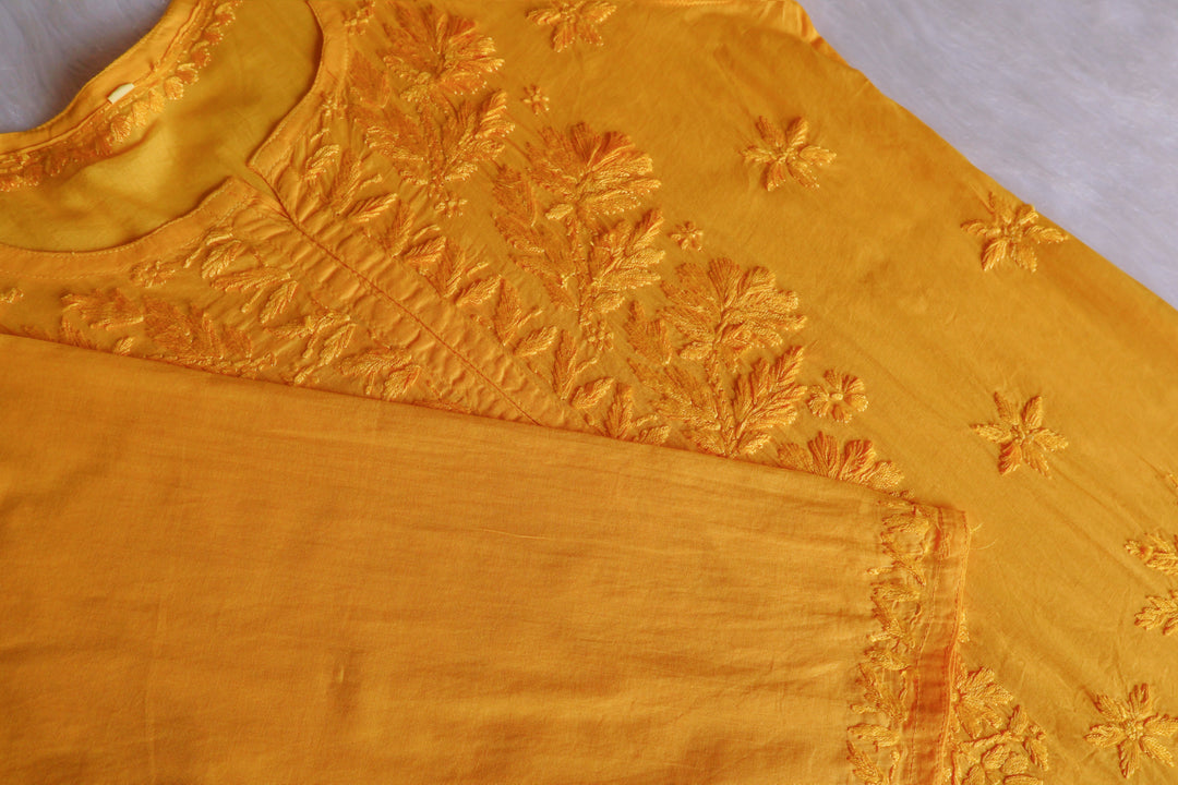 Zaira Mango Yellow Pure Cotton Kurta