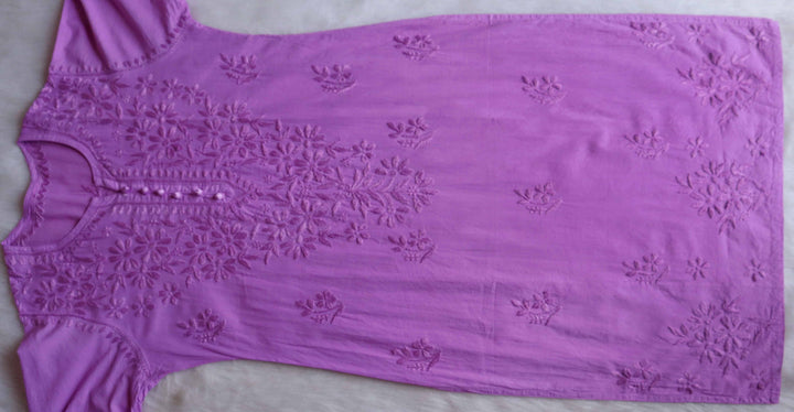 Aafia Lavender Long Cotton kurta