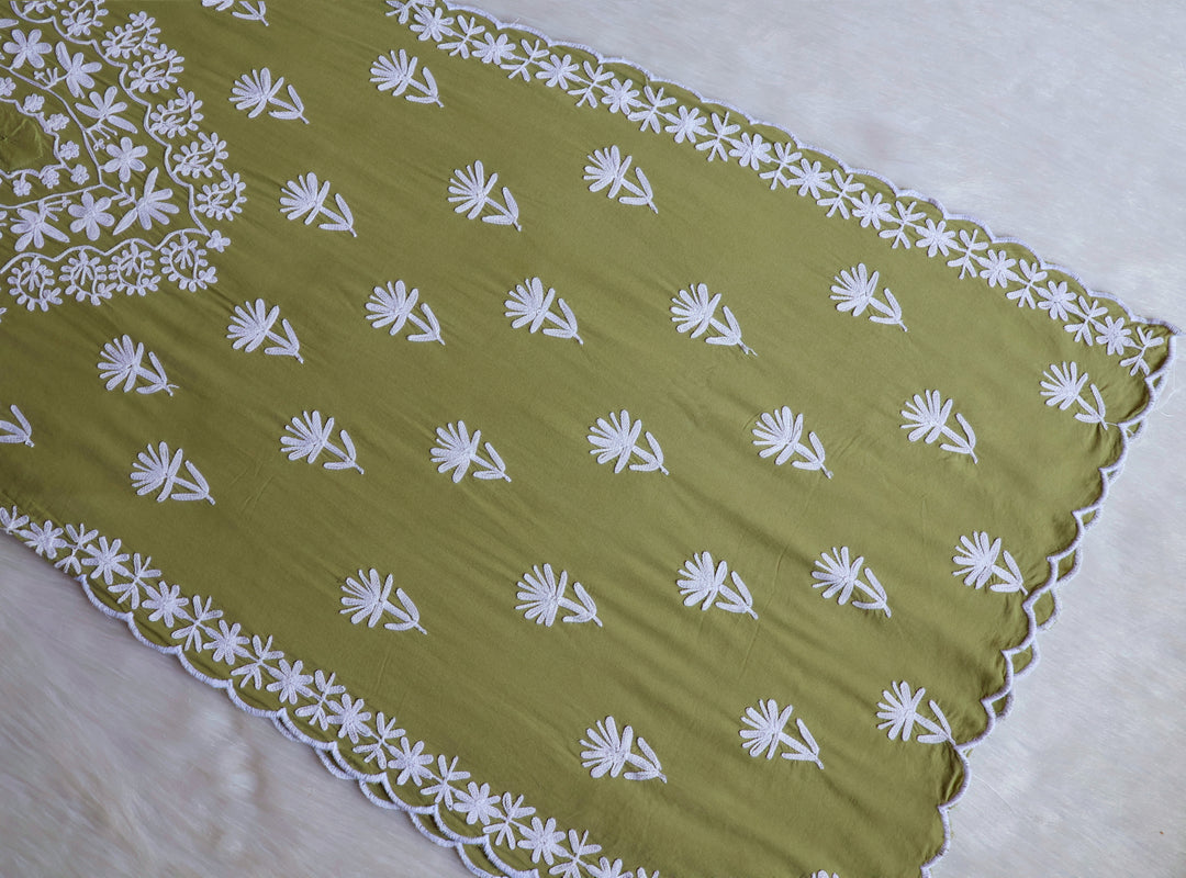 Mira Olive Green Rayon Kurta Pant set