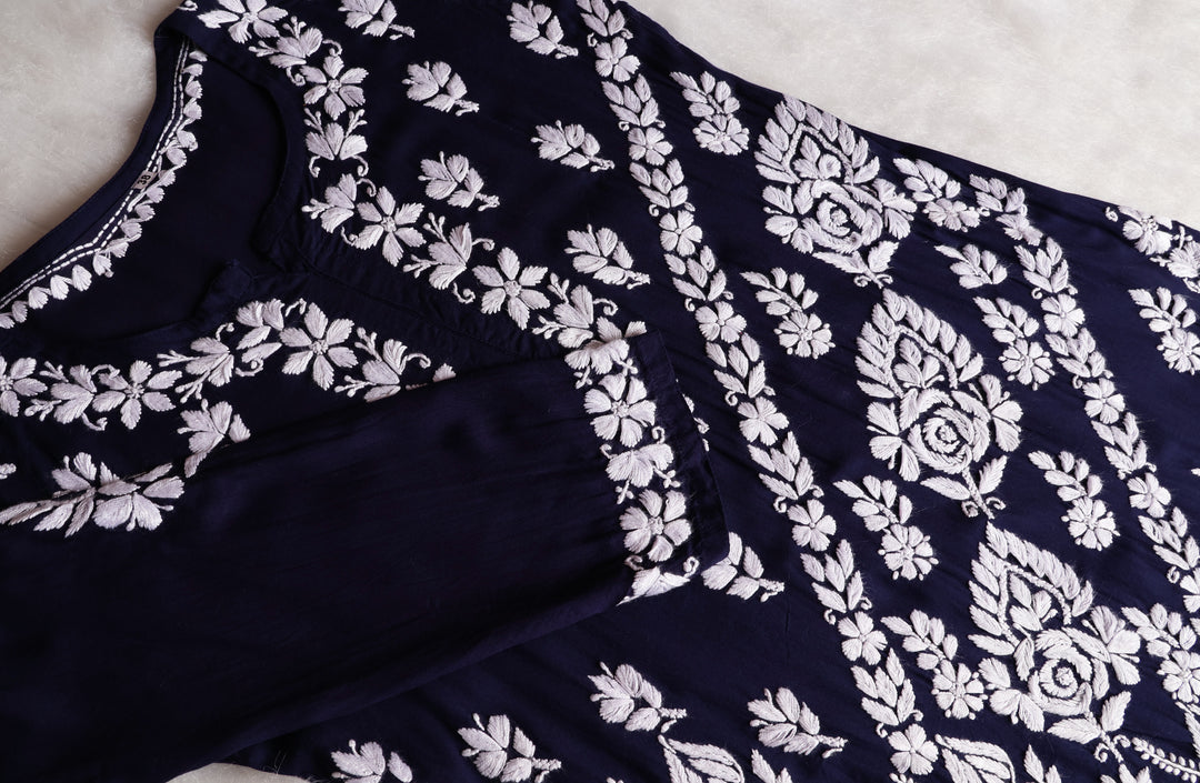 Mahnoor Navy Blue Pure Modal set