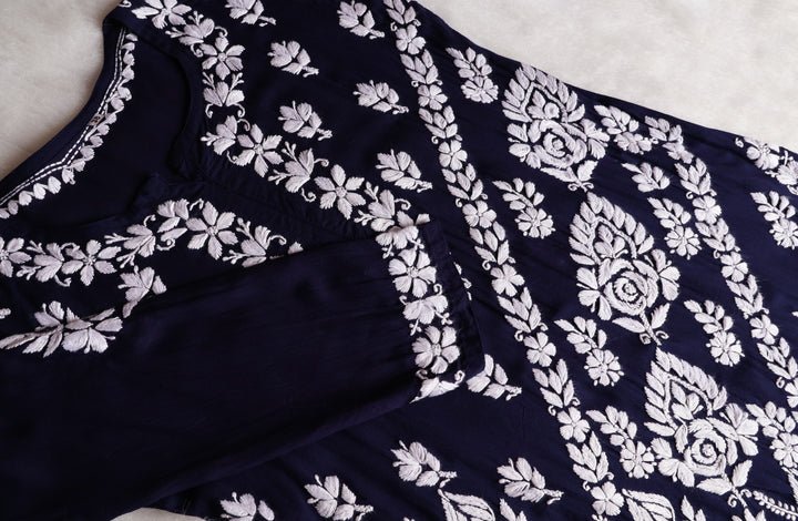 Mahnoor Navy Blue Pure Modal set