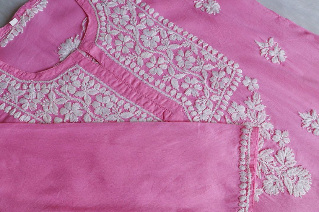 Waliya Baby Pink Cotton Kurta