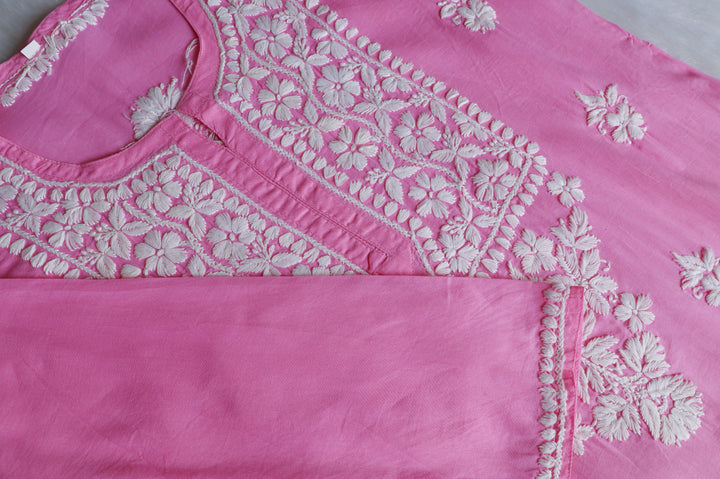 Waliya Baby Pink Cotton Kurta
