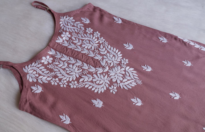 Mirha Dusty Mauve Short Sleeveless Kurta