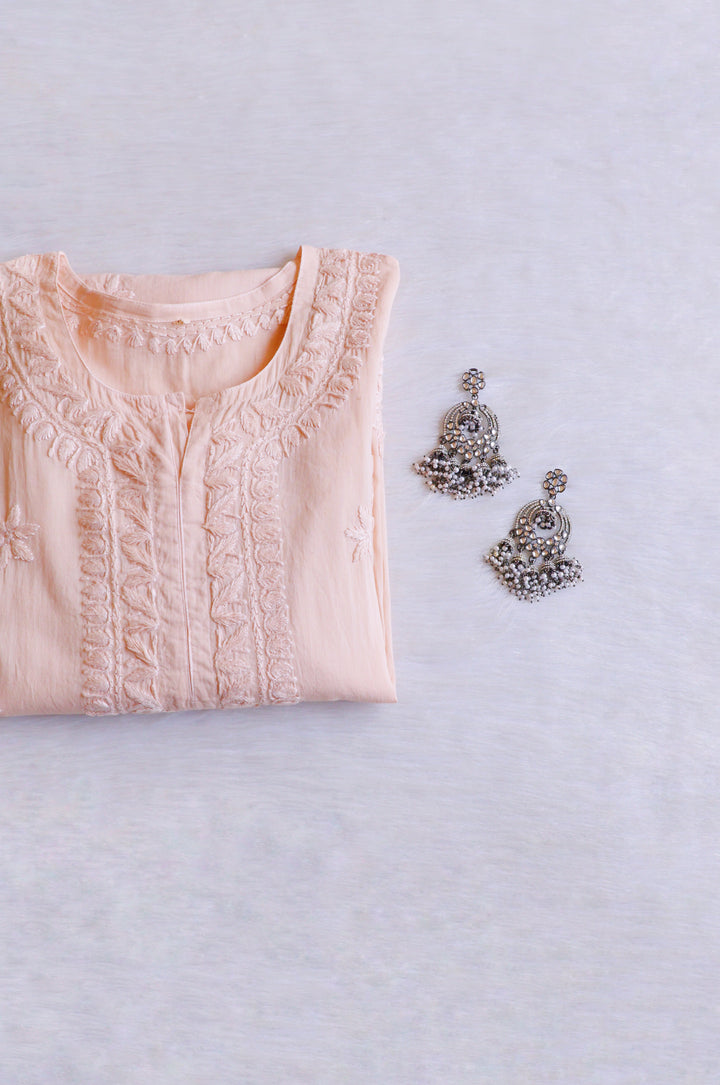 Heer Rose Beige Pure Cotton Kurta