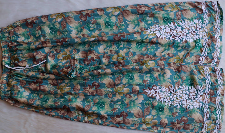 Duaa Green Pure Muslin Floral Sleeveless Set