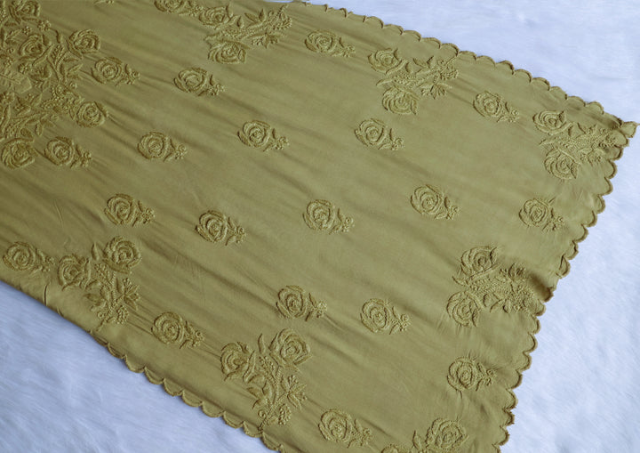 Gul Pastel Olive Scalloped Rayon set