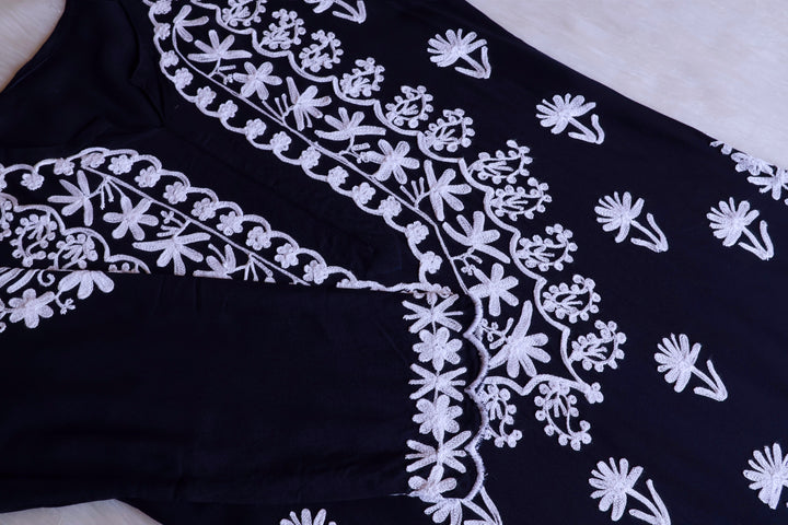 Mira Navy Blue Rayon Kurta Pant set