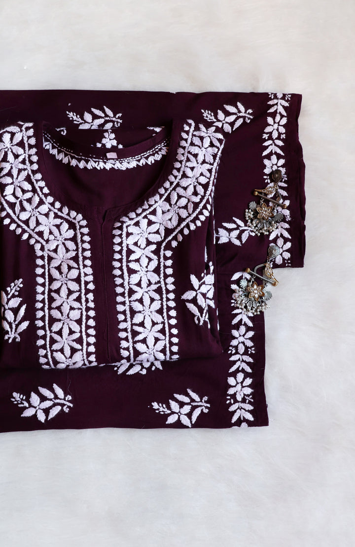 Amaara Chocolate Brown Rayon Kurta Set