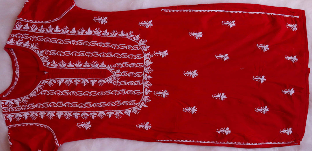 Maira Red Cotton Kurta