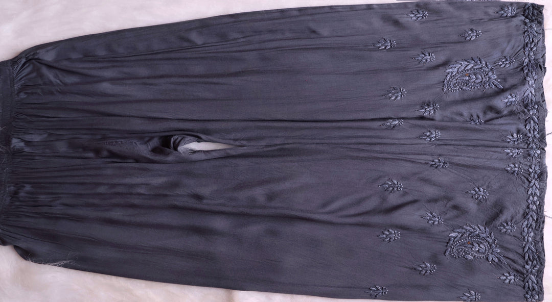 Silver Grey 2 piece Rayon Mukaish set