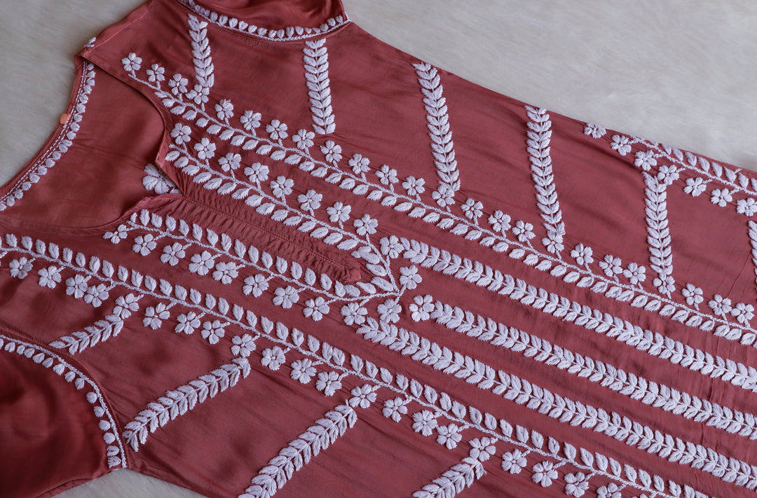 Hanaa Brown Crepe Silk Kurta