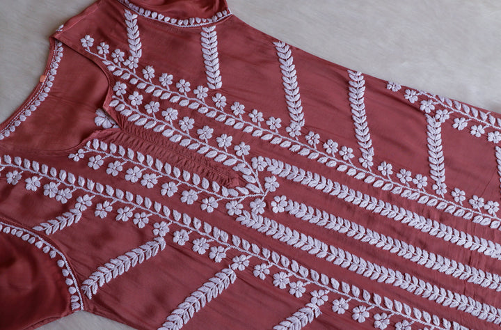 Hanaa Brown Crepe Silk Kurta