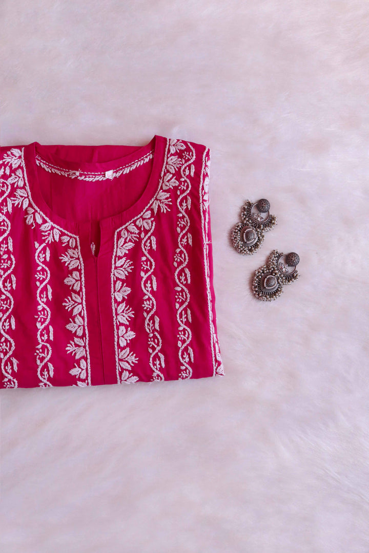 Maira Deep Pink Cotton Kurta