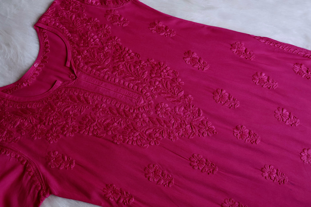 Azel Deep Pink 2 piece Rayon set