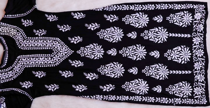 Amaara Black Rayon Kurta Set