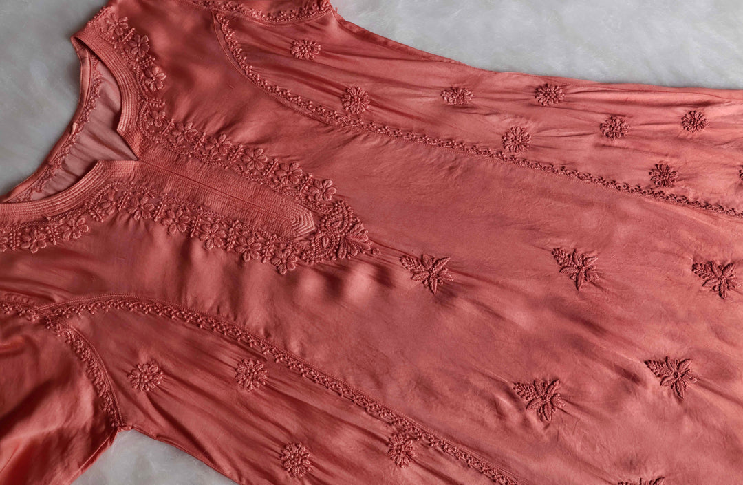 Mehr Rose Brown Modal Silk Dress