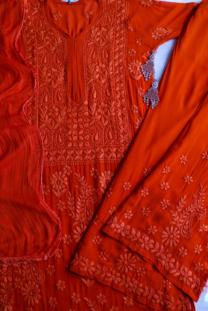 Ayzel Rust Viscose 3 Piece Set