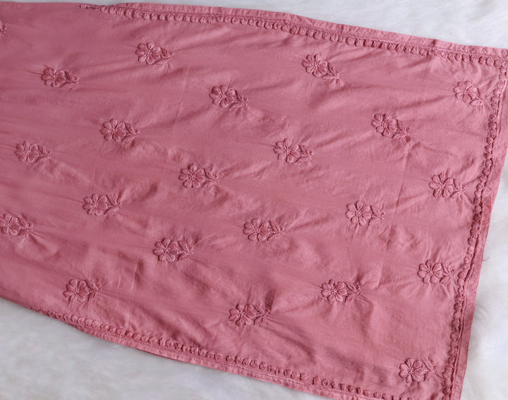 Saleha Rose Brown Cotton Kurta