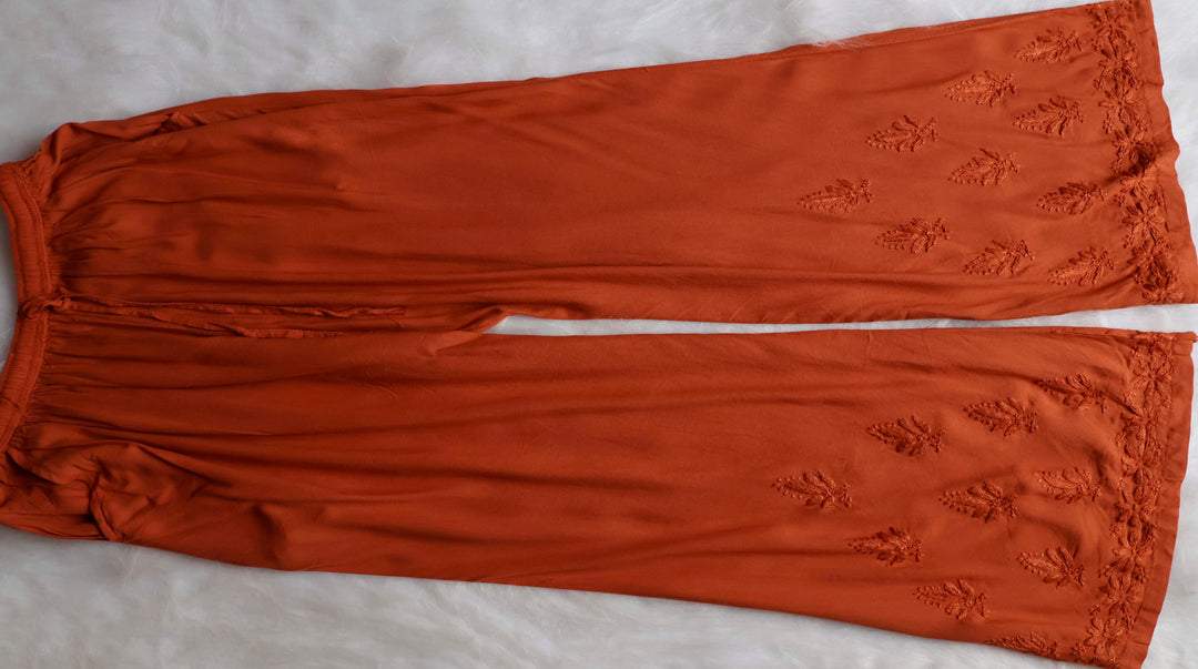 Nazakat Orange 2 piece Rayon set