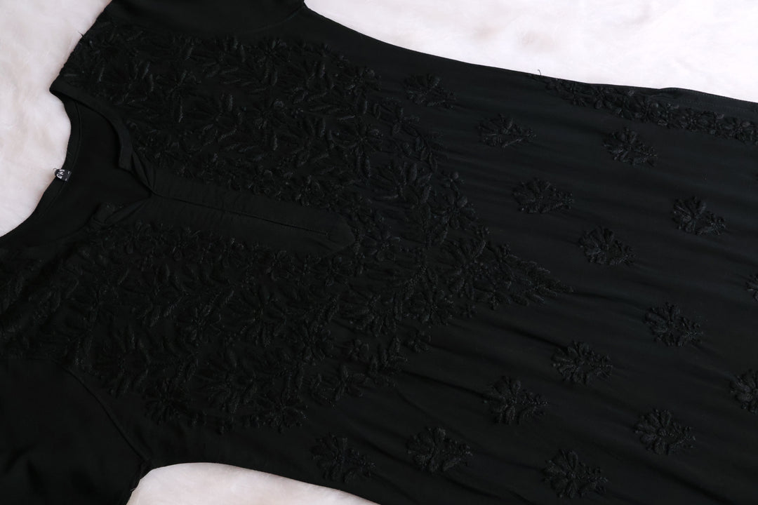 Nazakat Black 2 piece Rayon set