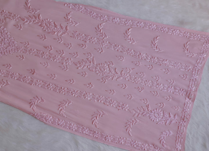 Zamda Rose Beige Viscose Georgette Kurta