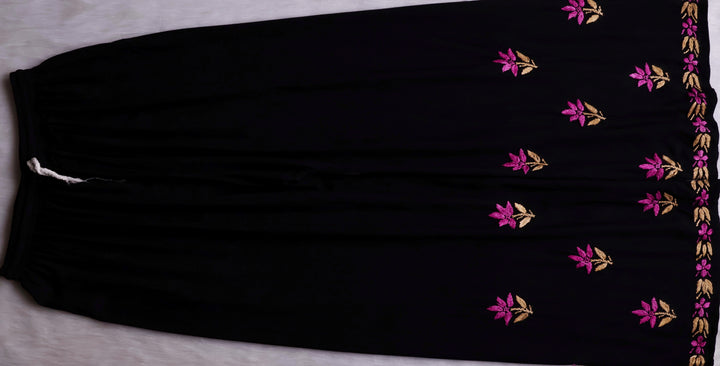 Gulaab Black, Pink & Beige Rayon Kurta Set