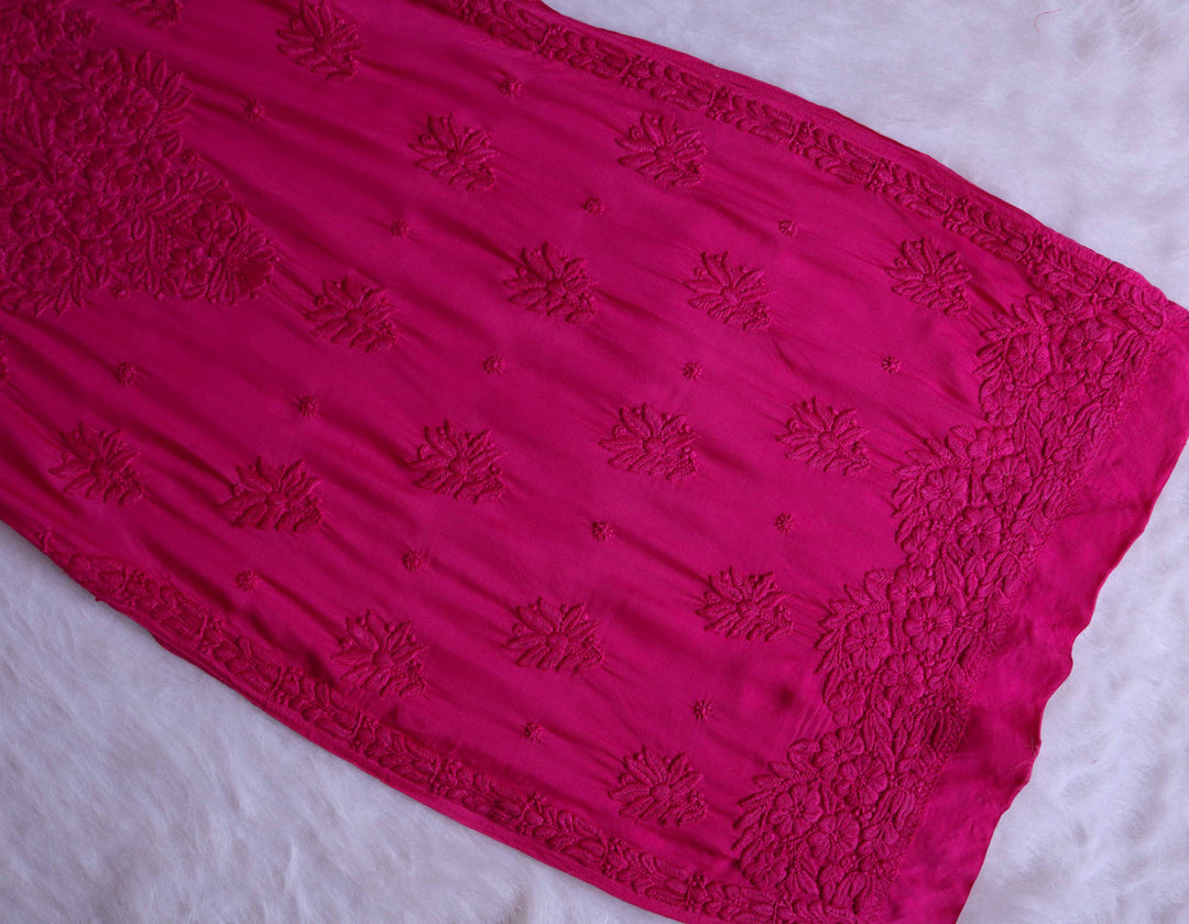 Zamdah Deep Pink Luxe Muslin Kurta