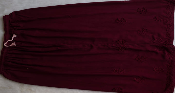 Farhaa Maroon 2 piece Rayon set