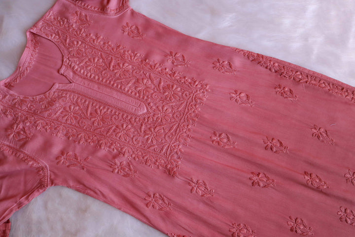 Aayat Rose Brown Rayon Kurta Pant set