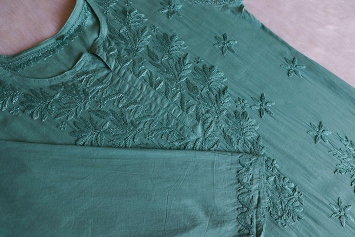 Zaira Sea Blue Pure Cotton Kurta