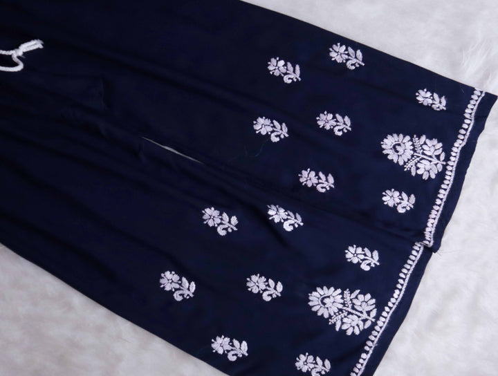 Gul Navy Blue Rayon Kurta Pant set