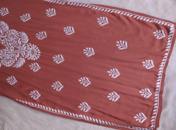 Raaha Rose Brown Long Rayon kurta