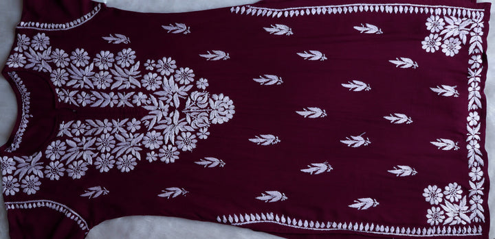 Mariyam Plum Long Rayon kurta