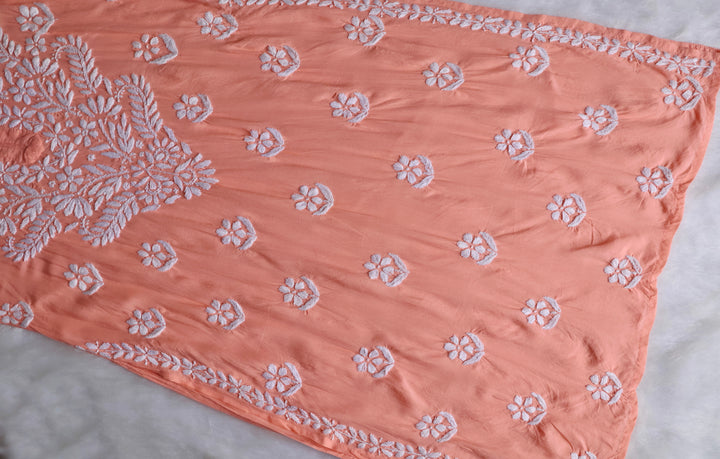 Mahnoor Peach Long Modal Kurta