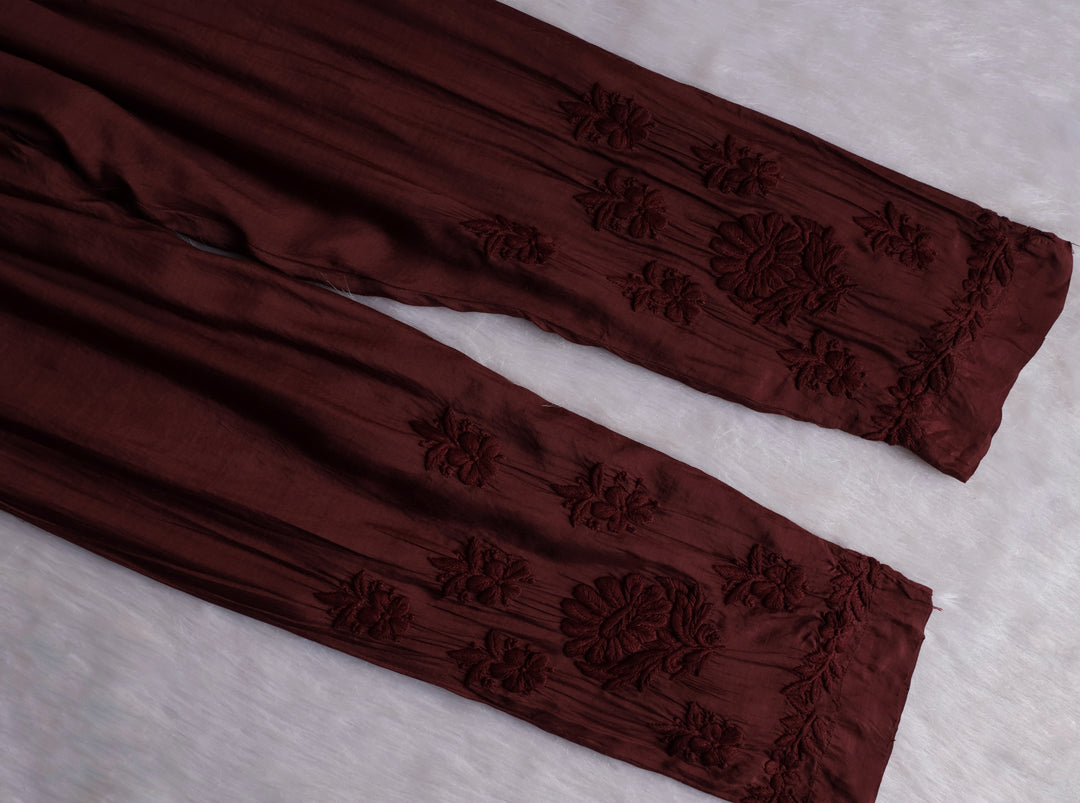 Hoor Chocolate Brown 10D Pure Muslin Kurta Set
