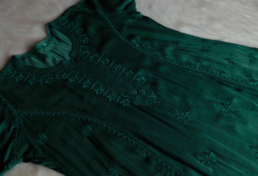 Mehr Deep Green Modal Silk Dress