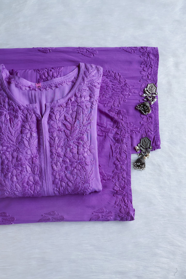 Anam Lavender Modal Ombre Kurta Pant set