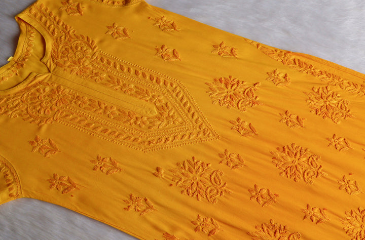 Nagma Mango Yellow 2 piece Rayon set