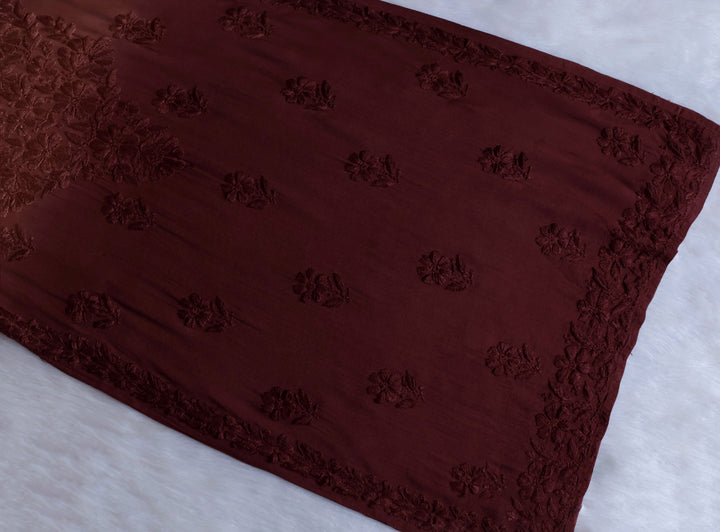 Sanam Chocolate Brown Ombre Long Rayon Kurta