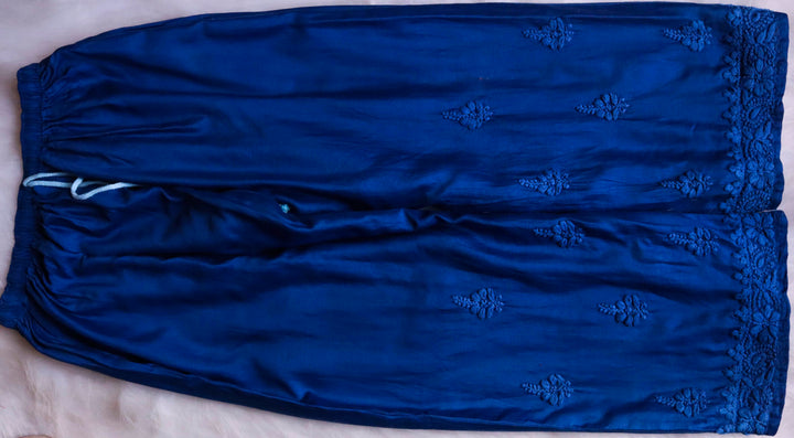 Zimra Luxe Royal Blue 3 Piece Pure Chanderi set