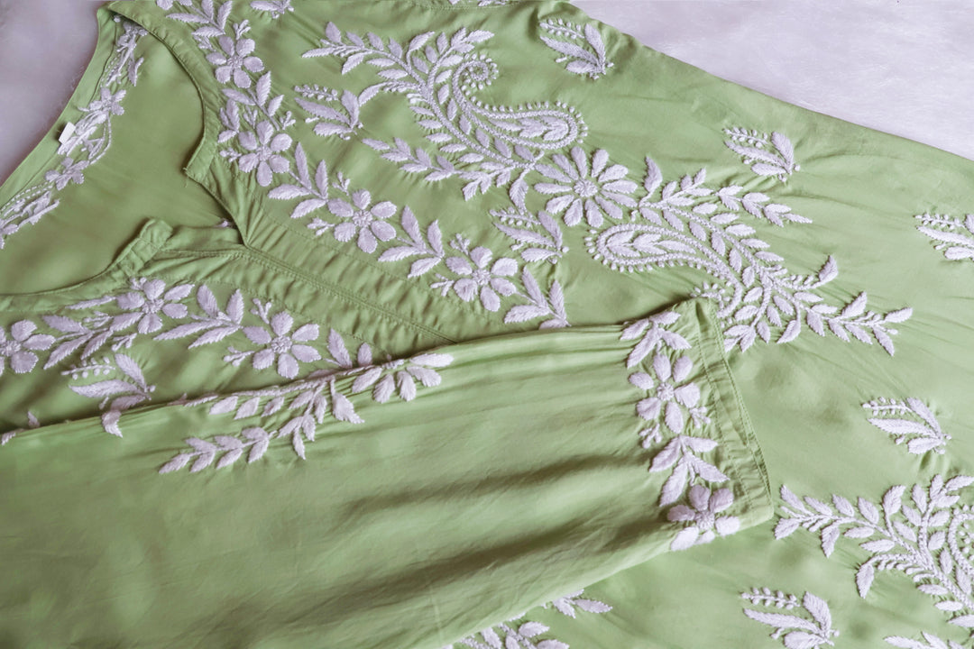 Lily Lime Green Long Modal Kurta
