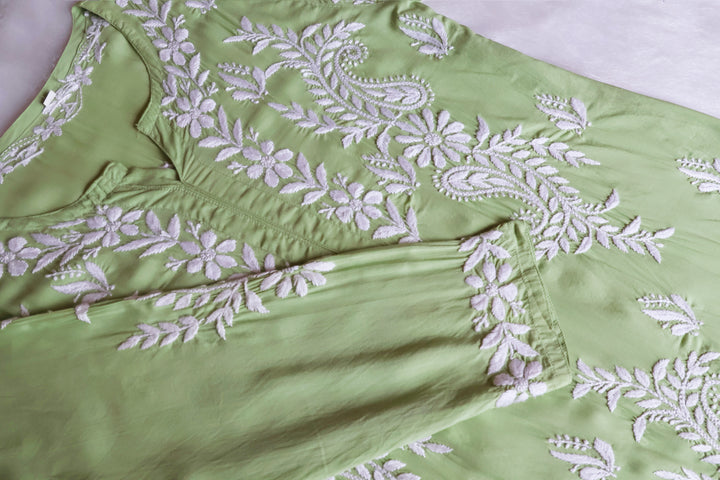 Lily Lime Green Long Modal Kurta