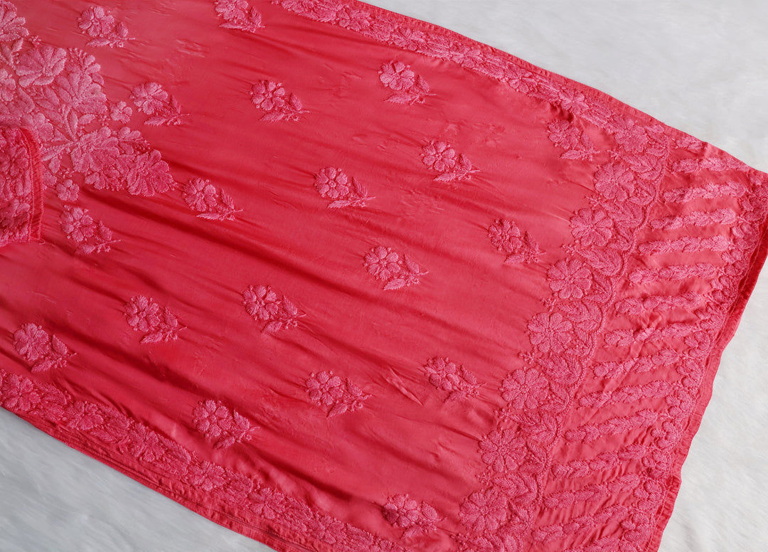 Zaryaab Mauve Pink Long Modal Silk Kurta