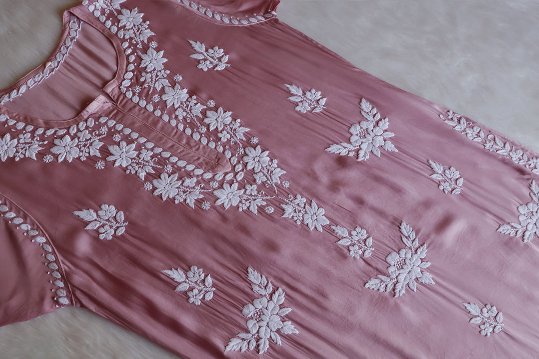 Mahnoor Rosewood Modal Silk Kurta Set