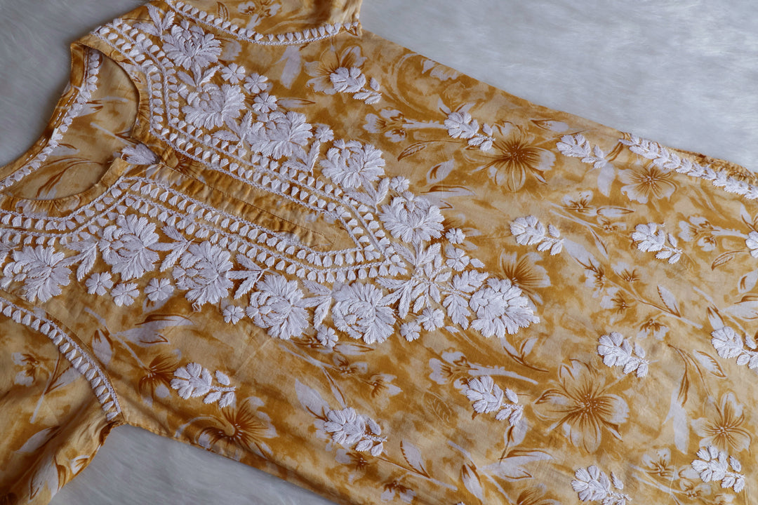 Ayra Golden Beige Pure Mulmul set