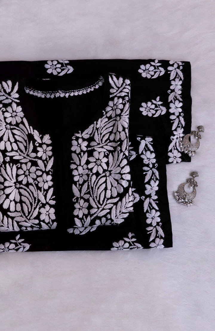 Ayesha Black Rayon Kurta Pant set