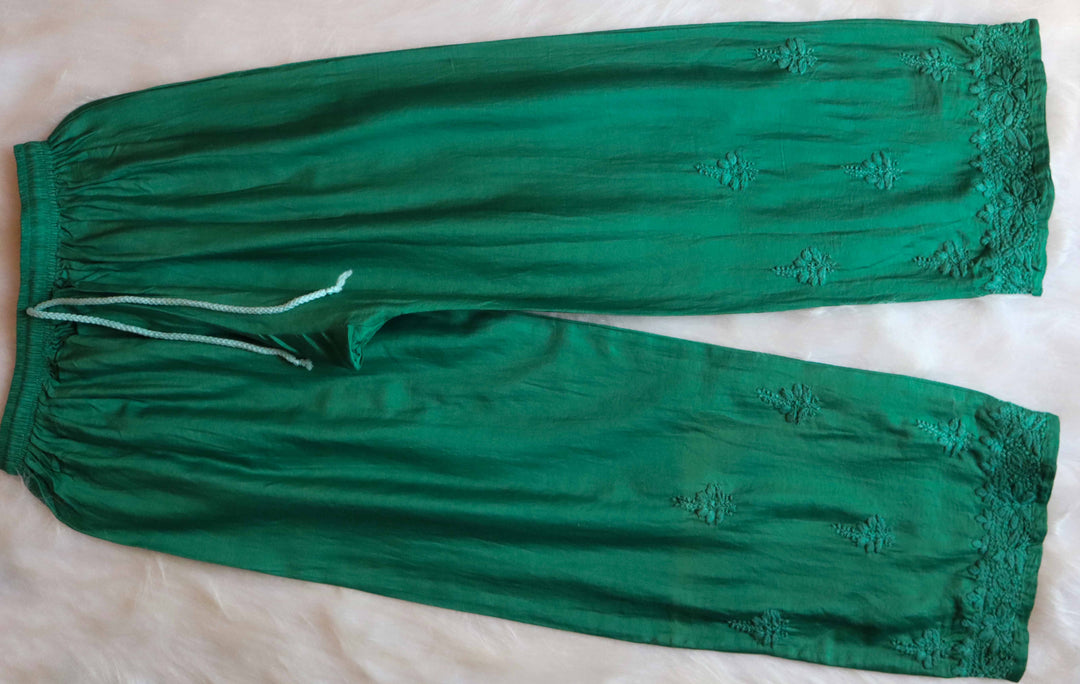 Zimra Premium Deep Green Pure Chanderi set