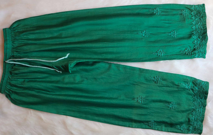 Zimra Premium Deep Green Pure Chanderi set